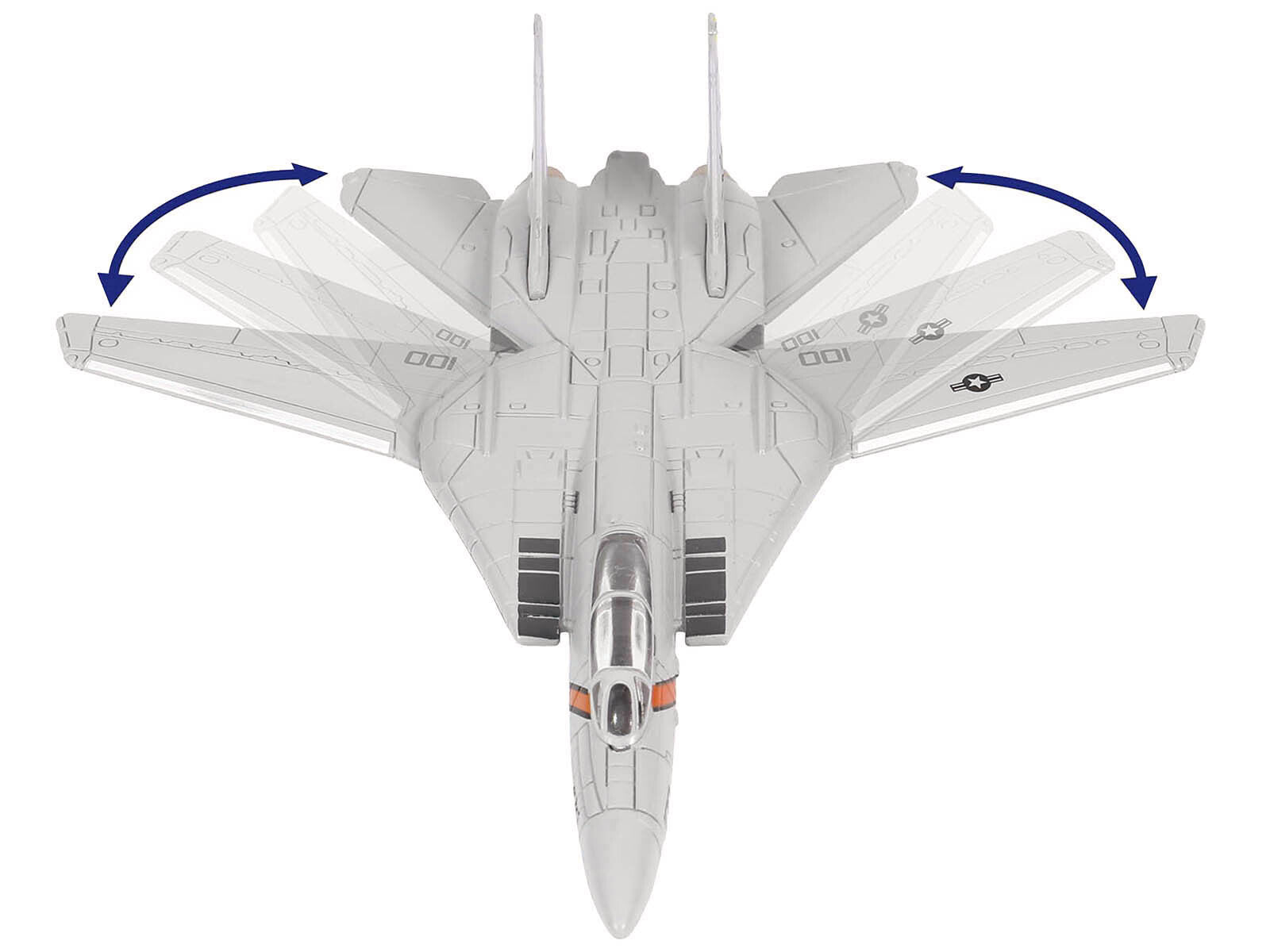 Grumman F-14 Tomcat Fighter Aircraft "VF-114 Aardvarks" and Section E of USS Enterprise (CVN-65) Aircraft Carrier Display Deck "Legendary F-14 Tomcat" Series 1/200 Diecast Model by Forces of Valor Forces Of Valor