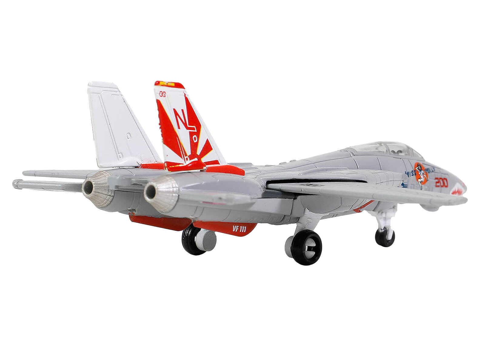 Grumman F-14A Tomcat Fighter Aircraft "VF-111 Sundowners" and Section J of USS Enterprise (CVN-65) Aircraft Carrier Display Deck "Legendary F-14 Tomcat" Series 1/200 Diecast Model by Forces of Valor Forces Of Valor