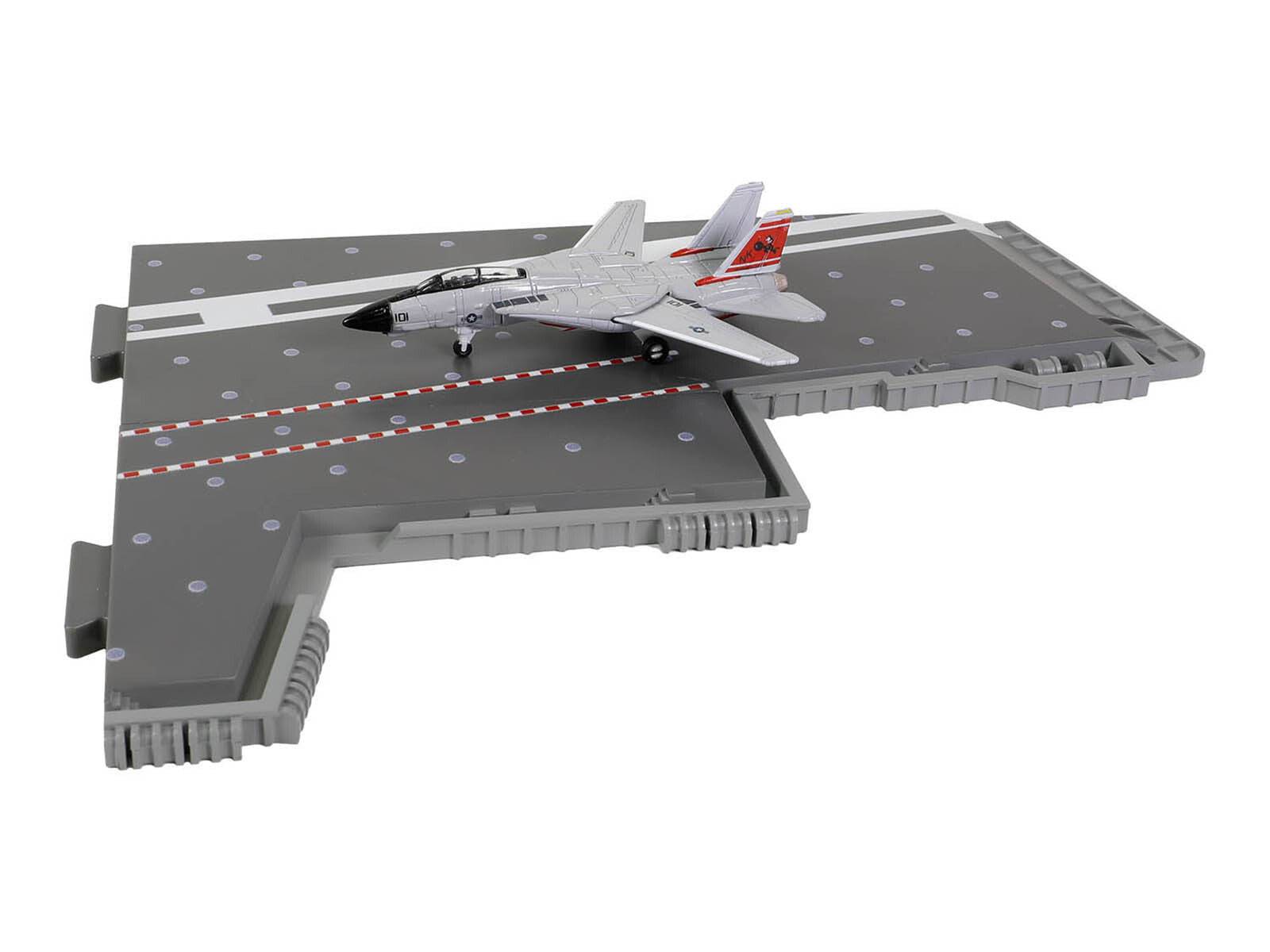 Grumman F-14A Tomcat Fighter Aircraft "VF-31 Tomcatters" and Section L of USS Enterprise (CVN-65) Aircraft Carrier Display Deck "Legendary F-14 Tomcat" Series 1/200 Diecast Model by Forces of Valor Forces Of Valor