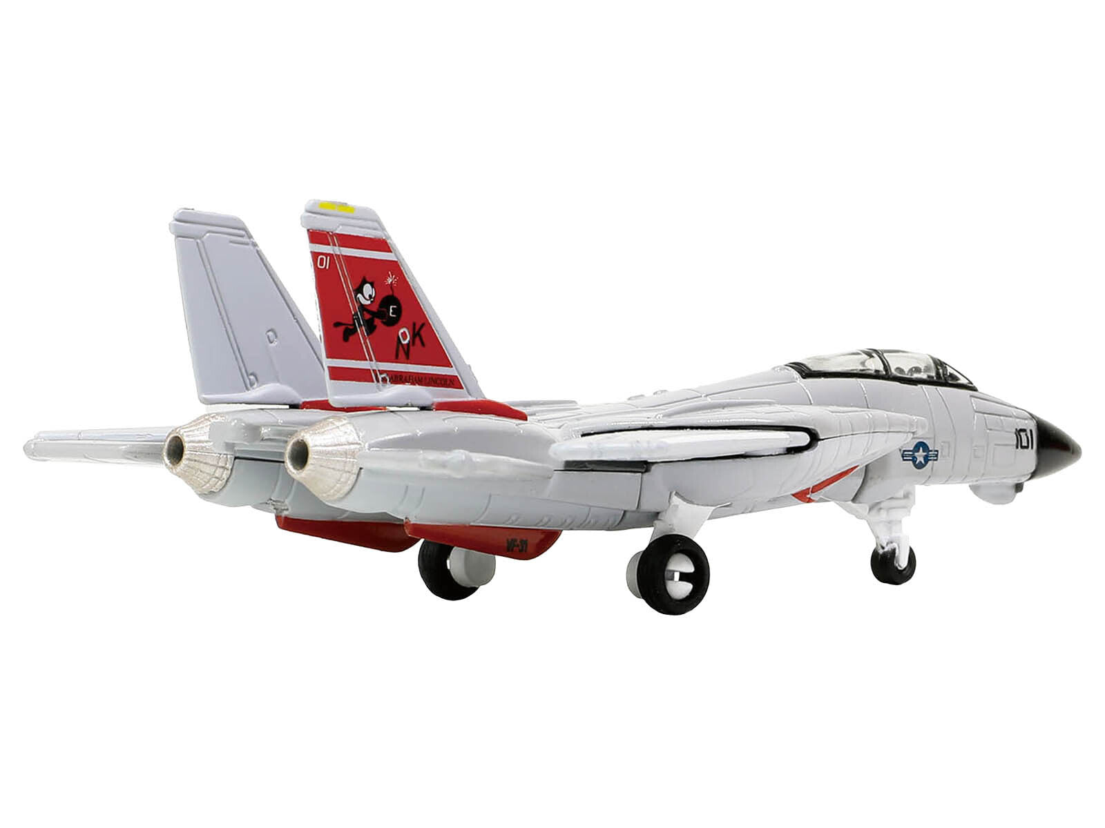 Grumman F-14A Tomcat Fighter Aircraft "VF-31 Tomcatters" and Section L of USS Enterprise (CVN-65) Aircraft Carrier Display Deck "Legendary F-14 Tomcat" Series 1/200 Diecast Model by Forces of Valor Forces Of Valor