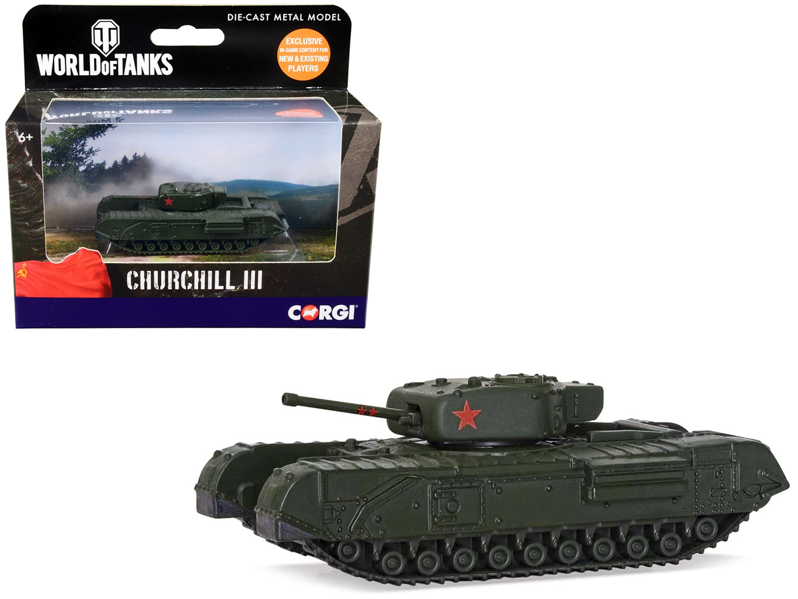 Churchill Mk III Infantry Tank USSR "World of Tanks" Video Game Diecast Model by Corgi Corgi